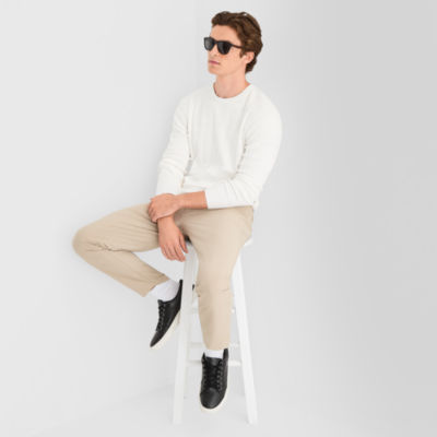 Stylus Mens Crew Neck Long Sleeve Pullover Sweater