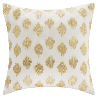 IINK+IVY Nadia Dot Metallic Gold Embroidery Pillow