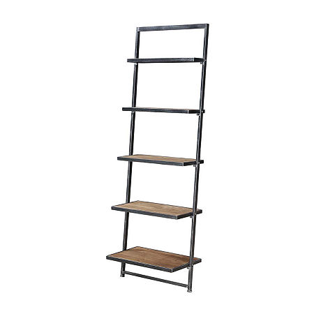 Laredo Office And Library Collection 5-Shelf Bookcase, One Size, Black