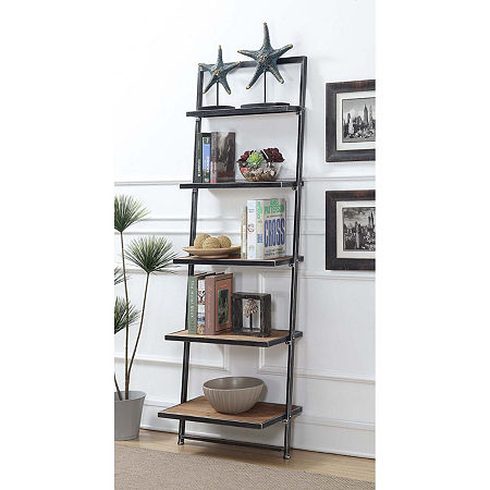 Laredo Office And Library Collection 5-Shelf Bookcase, One Size, Black