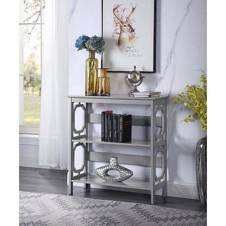 Omega Office + Library Collection 3-Shelf Bookcase, One Size, Gray