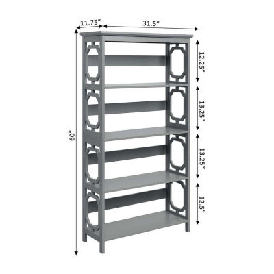 Omega Office + Library Collection 5-Shelf Bookcase