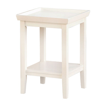 Ledgewood End Table, One Size, White