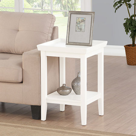 Ledgewood End Table, One Size, White