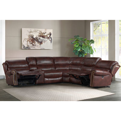 Troon 7Piece Sectional With USB Power Console, Color Mahogany JCPenney