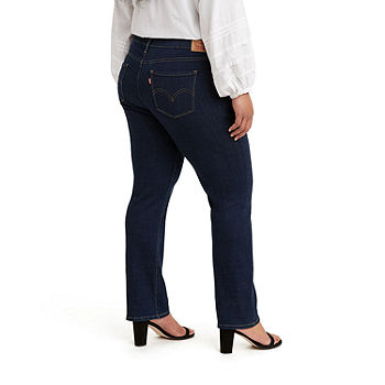 Levi's® 414 Plus Size Classic Mid Rise Straight Leg Stretch Denim Jeans |  Dillard's