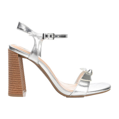 Journee Collection Dianne Womens Round Open Toe Stacked Heel Pumps