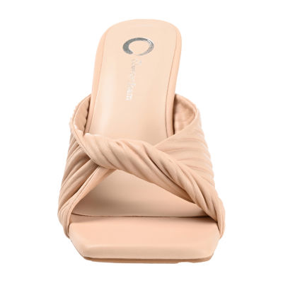 Journee Collection Greer Womens Round Open Toe Stiletto Heel Pumps