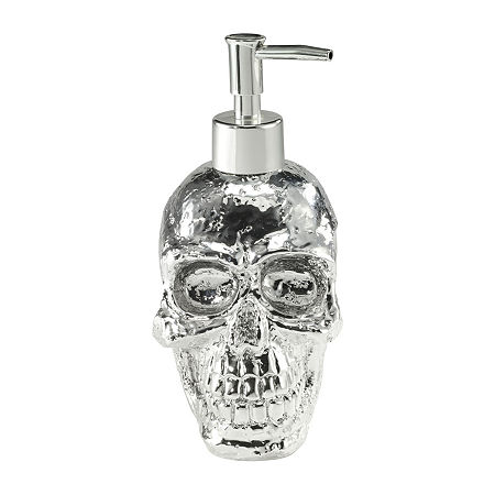 Avanti Elctroplated Skull Wilson Soap Dispenser, One Size, Silver