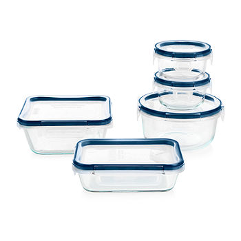 Pyrex Freshlock Plus Glass Storage with Microban 10-piece Set