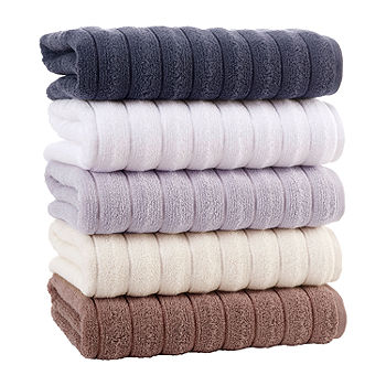 Woverly Decorative Stripe 6-Pc. Quick Dry Bath Towel Set | Gray | One Size | Bath Towels Bath Towel Sets | Quick Dry|Pill Resistant