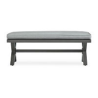 Signature Design by Ashley Elite Park Patio Bench, One Size, Gray