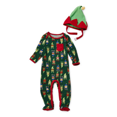 North Pole Trading Co. Elves Family Baby Unisex Long Sleeve One Piece Pajama