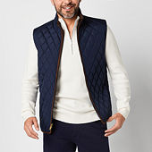 St. John's Bay Quilted Cargo Mens Puffer Vest | Yellow | Regular Small | Cold Weather Vests Puffer Vests | Fall Fashion