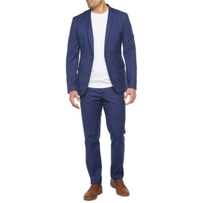 J. Ferrar Mens Super Slim Fit Suit Separates, Color Bright Blue JCPenney