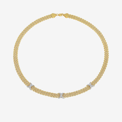 18K Gold Over Silver 17 Inch Cable Chain Necklace