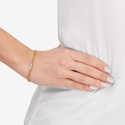 14K Gold Over Silver 7 Inch Chain Bracelet