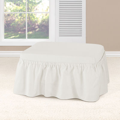 Sure Fit Essential Twill Ottoman Slipcovers