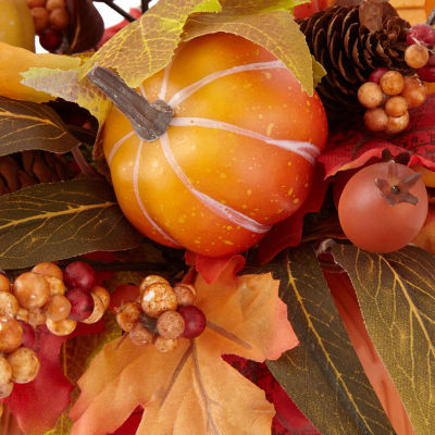 Linden Street Maple Leaf And Pumpkin Centerpiece Floral Arrangement