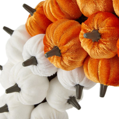 Layerings 18in Multi Pumpkin Halloween Wreath