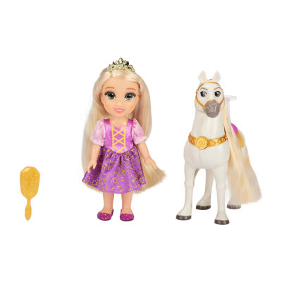 Disney Collection Jakks Petite Rapunzel Doll With Maximus Rapunzel Doll