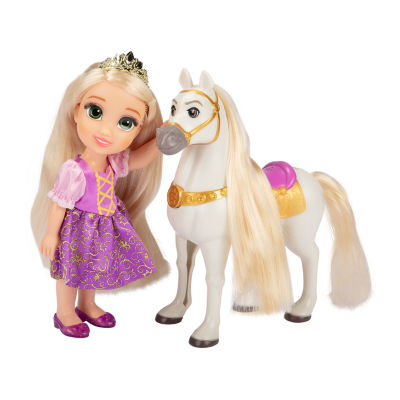 Disney Collection Jakks Petite Rapunzel Doll With Maximus Rapunzel Doll