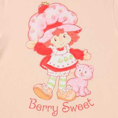 Juniors Strawberry Shortcake Womens Crew Neck Long Sleeve Sweatshirt