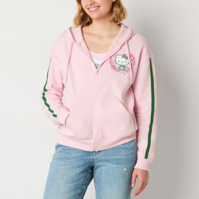 Juniors Womens Long Sleeve Hello Kitty Zipper Hoodie