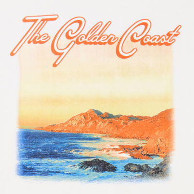 Juniors California The Golden Coast Cropped Womens Crew Neck Short Sleeve Graphic T-Shirt