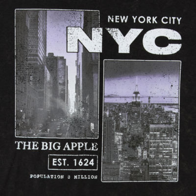 Juniors New York Oversized Tee Womens Crew Neck Short Sleeve Graphic T-Shirt