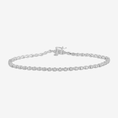 1 CT. Lab Grown White Diamond 10K or Yellow Gold Tennis Bracelet