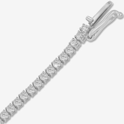 (G / I1) 2 CT. Lab Grown White Diamond 10K or Yellow Gold Tennis Bracelet