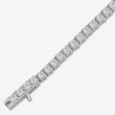 (G / I1) Womens 2 CT. Lab Grown White Diamond 10K White Gold Tennis Bracelet