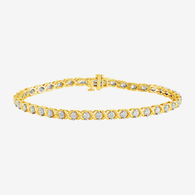 Womens 2 CT. T.W. Lab Grown White Diamond 10K White Gold 7.5 Inch Tennis Bracelet