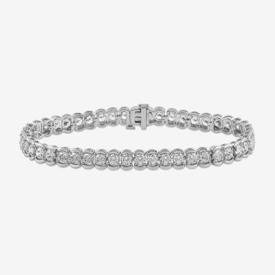 10 Ct.T.W. Lab Grown White Diamond 10K Gold Tennis Bracelet