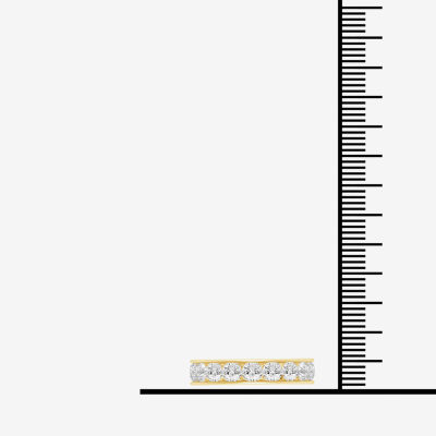 3 CT.T.W. Natural Diamond 14K Yellow Gold Eternity Wedding Band