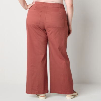 St. John's Bay-Plus Mariner Wide Leg Regular Fit Trouser