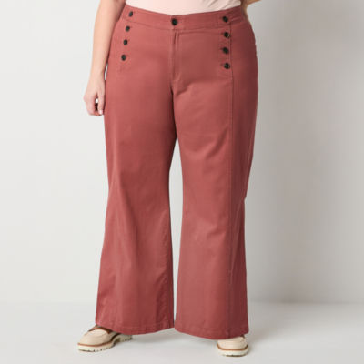 St. John's Bay-Plus Mariner Wide Leg Regular Fit Trouser