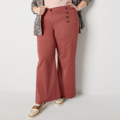 St. John's Bay-Plus Mariner Wide Leg Regular Fit Trouser