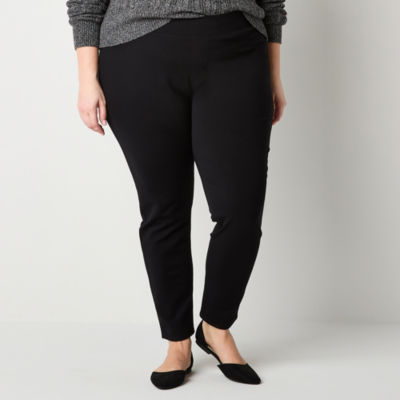 St. John's Bay-Plus Womens Skinny Pull-On Pants