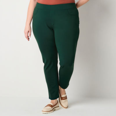 St. John's Bay-Plus Womens Skinny Pull-On Pants