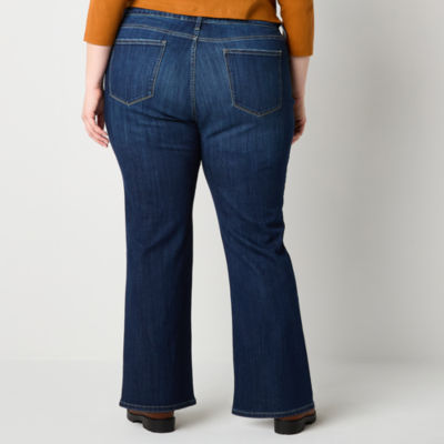 St. John's Bay Secretly Slender Womens Mid Rise Bootcut Jean