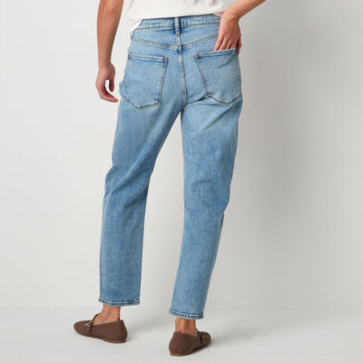 a.n.a Womens Highest Rise Straight Leg Barrel Jean