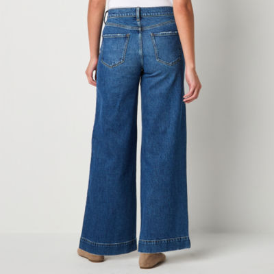 a.n.a Womens High Rise Wide Leg Jean