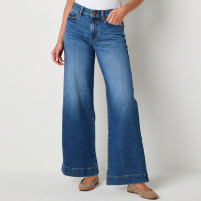 a.n.a Womens High Rise Wide Leg Jean