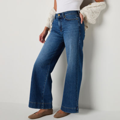 a.n.a Womens High Rise Wide Leg Jean