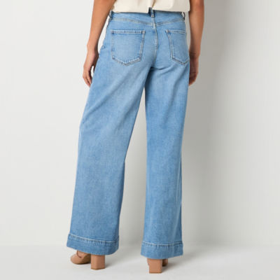 a.n.a Womens High Rise Wide Leg Jean