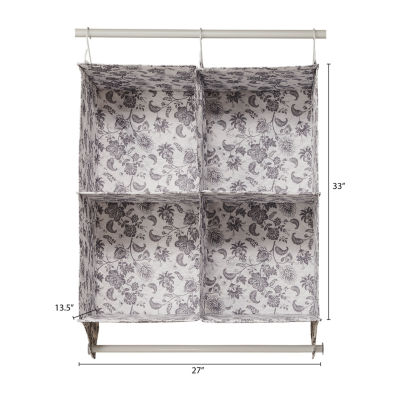 Martha Stewart Floral 4-Compartment Hanging Organizers