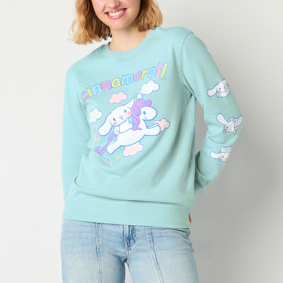 Juniors Cinnamon Roll Womens Crew Neck Long Sleeve Hello Kitty Sweatshirt