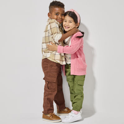 Okie Dokie Boys Drawstring Waist Straight Cargo Pant
